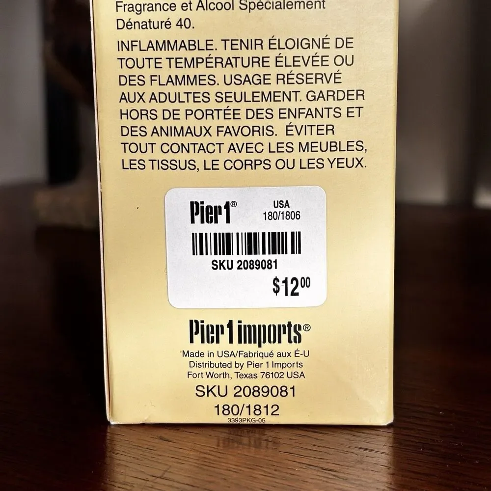 Pier 1 Imports Citrus Cilantro Reed Diffuser 8 oz /10 Reeds/Decorative Lid NEW